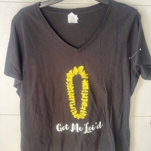Port and Company Black Tee with Yellow Design
